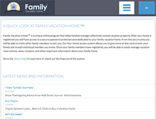 Tablet Screenshot of familyvacationhome.com
